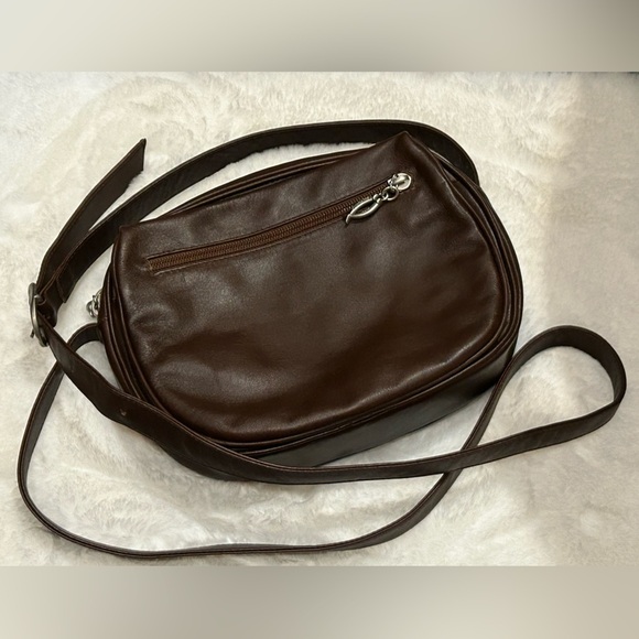 Tuscan’s Brown Leather Crossbody/Shoulder Bag Made in Italy - Picture 6 of 13